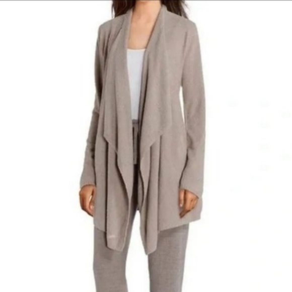 Barefoot Dreams Sweaters - Barefoot Dreams Bamboo Chic Island Wrap Gray Long Sleeve Cardigan Size S/M